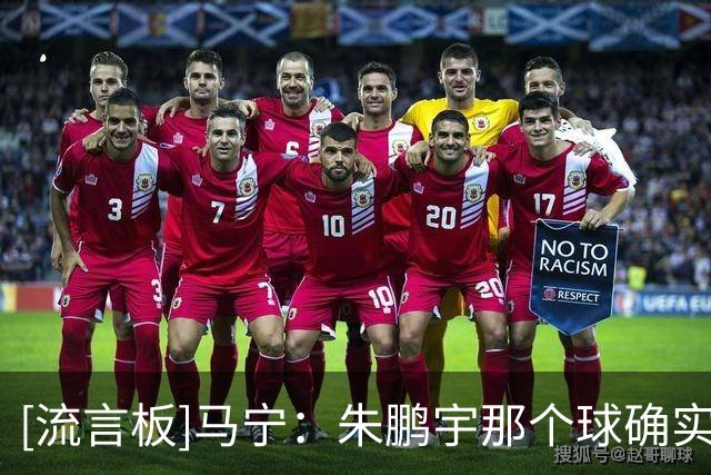 [流言板]马宁：朱鹏宇那个球确实是我们错判，能理解大连的球迷